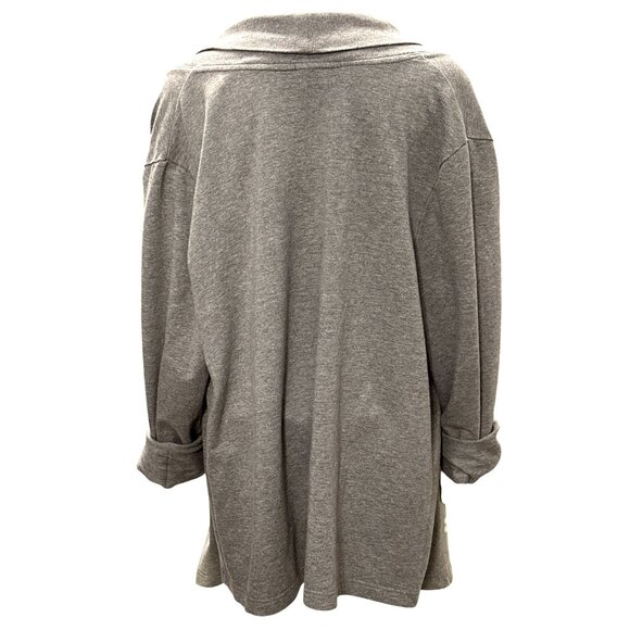 CCC Trendy Chic Gray Open Front High Low Hem Design Cardigan Size Large - Picture 3 of 8